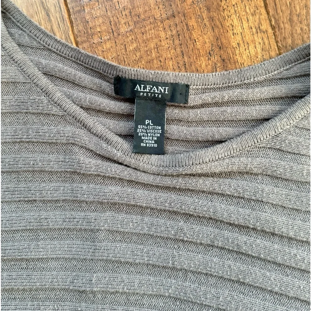 Alfani dolman ribbed button cuff sweater size L